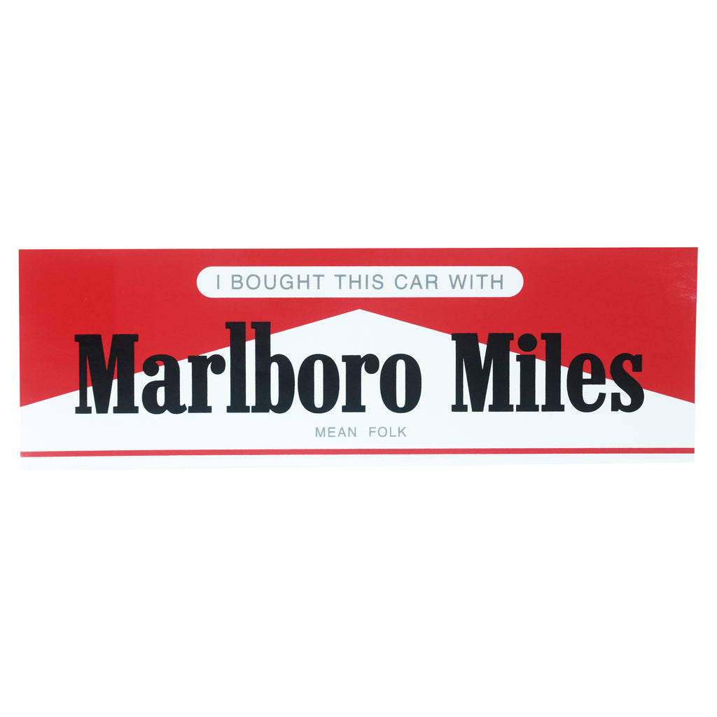 Marlboro Miles Bumper Sticker