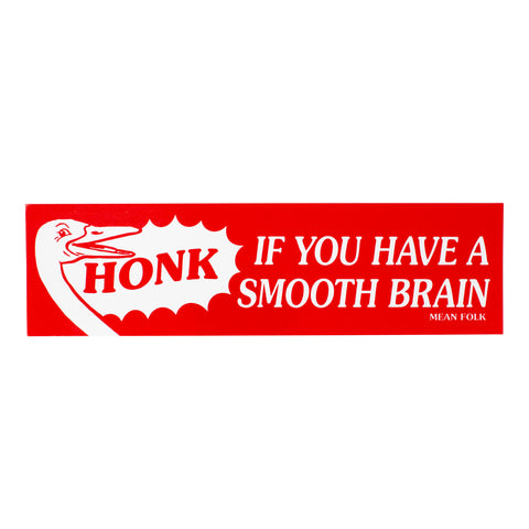 Smooth Brain Bumper Sticker